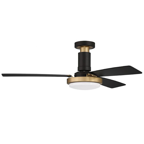 Craftmade Lighting Manning 52-Inch WiFi LED Fan in Black & Brass by Craftmade Lighting MNG52FBSB3