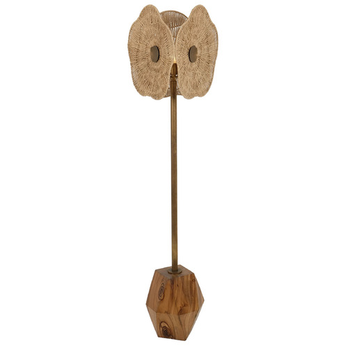 Kalco Lighting Poppy Pearlized Antique Brass Floor Lamp