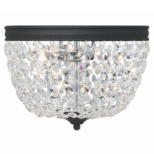 Crystorama Lighting Crystorama Lighting Nola Black Forged Flushmount Light NOL-312-BF-CL-MWP