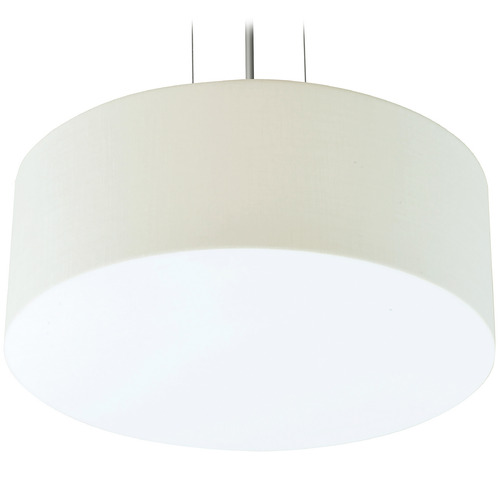 Afx Lighting Anton Satin Nickel LED Pendant Light with Drum Shade
