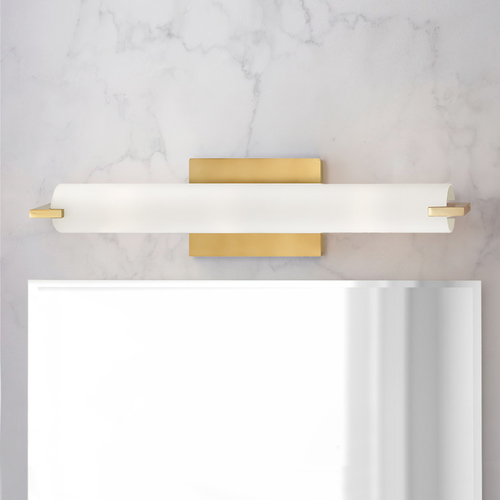 Tube Honey Gold Bathroom Light by George Kovacs
