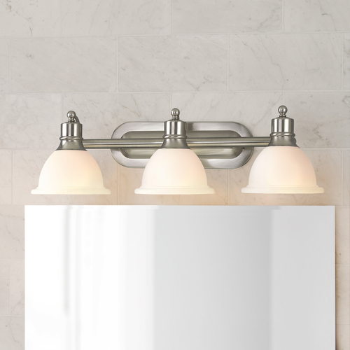 Madison Bathroom Light in Brushed Nickel by Progress Lighting