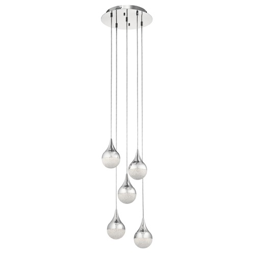 Elan Lighting Kiss 13.75-Inch Chrome LED Multi-Light Pendant by Elan Lighting 83948