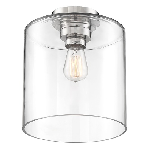 Chantecleer Polished Nickel & Clear Semi-Flush Mount by Nuvo Lighting