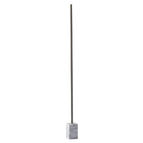 Adesso Home Felix Brushed Steel and White Marble LED Floor Lamp