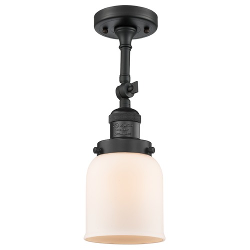 Innovations Lighting Innovations Lighting Small Bell Matte Black Semi-Flushmount Light 201F-BK-G51