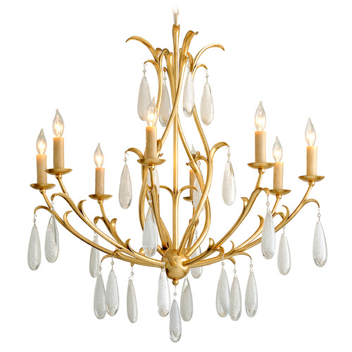 Corbett Lighting Prosecco Gold Leaf Chandelier