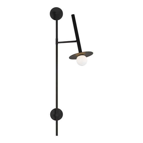 Kelly Wearstler Nodes 48.38-Inch Tall Midnight Black Pivot Sconce by Visual Comfort Studio