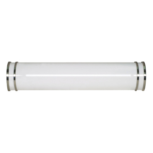 Glamour Brushed Nickel LED Vertical Bathroom Light by Nuvo Lighting
