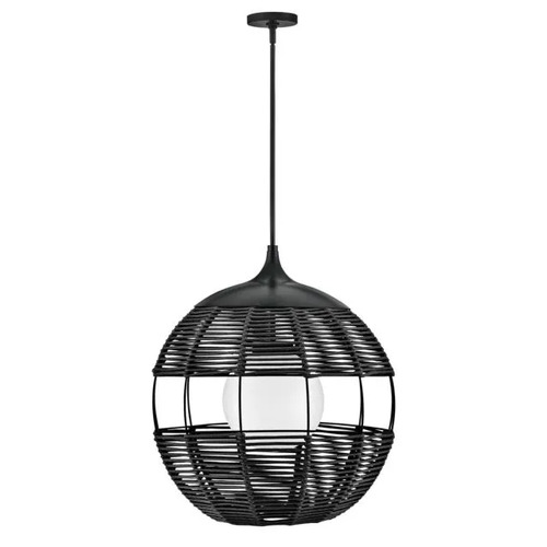 Maddox Medium Orb Pendant in Black by Hinkley Lighting