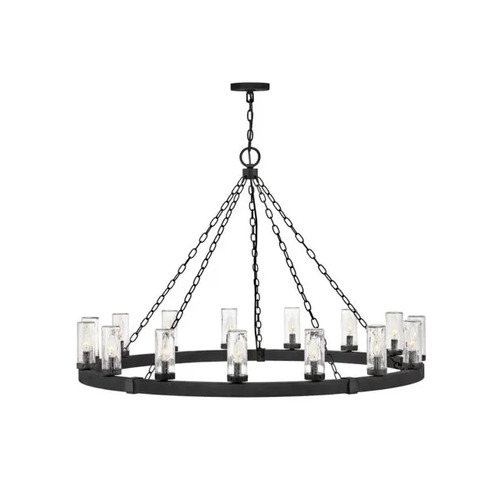 Hinkley Sawyer 15-Light Black Outdoor Chandelier by Hinkley Lighting 29209BK