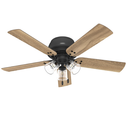 Hunter Fan Company Shady Grove Matte Black LED Ceiling Fan with Light