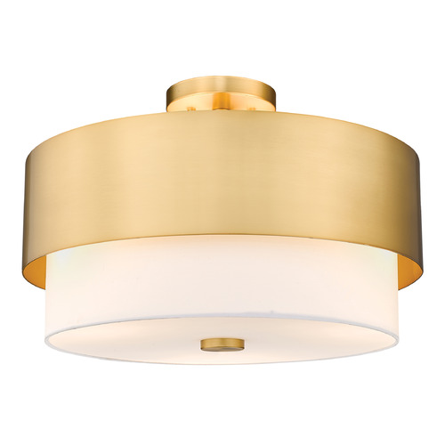 Z-Lite Counterpoint Modern Gold Semi-Flushmount Light