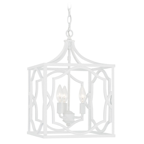 Anna 12.25-Inch Convertible Pendant in White by Capital Lighting