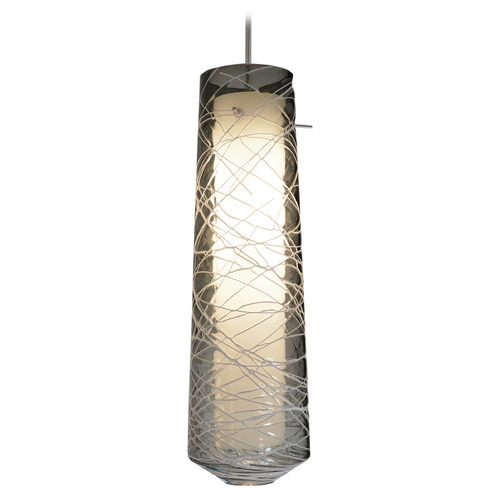 AFX Lighting Afx Lighting Spun Satin Nickel LED Mini-Pendant Light with Cylindrical Shade SPP1000L40D1SNSM