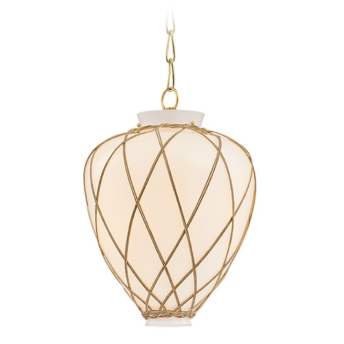 Hudson Valley Lighting Apple Valley Aged Brass LED Pendant Light with Urn Shade