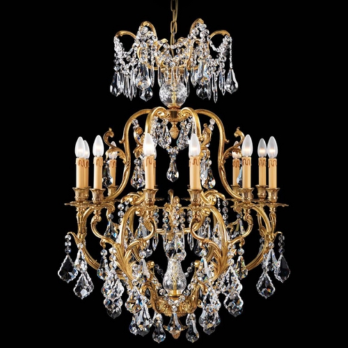 Crystal Chandelier in French Gold by Metropolitan Lighting