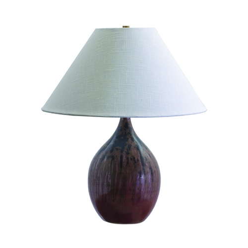 Scatchard Stoneware Table Lamp in Decorated Red Gloss by House of Troy Lighting