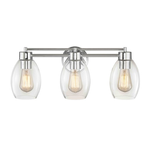 Design Classics Lighting Chrome Bathroom Light 703-26 GL1034-CLR