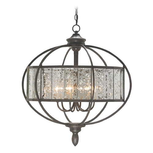 Currey and Company Lighting Florence Chandelier in Bronze Gold/Antique Mirror by Currey & Company 9330
