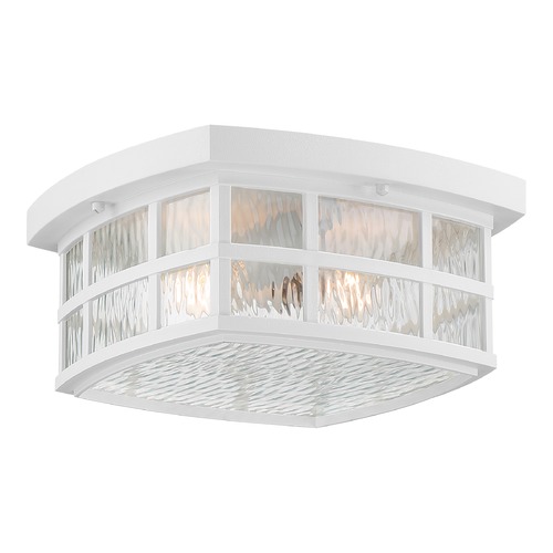 Quoizel Lighting Stonington Outdoor Flush Mount in White Lustre by Quoizel Lighting SNN1612W