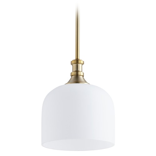Richmond Aged Brass Mini Pendant by Quorum Lighting