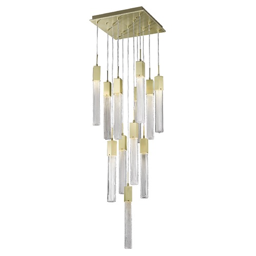 Boa 13-Light Brushed Brass LED Multi-Light Pendant by Avenue Lighting