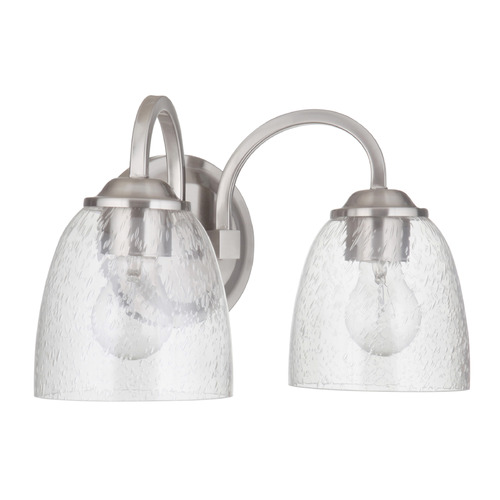 Serene Brushed Polished Nickel Bathroom Light by Craftmade Lighting