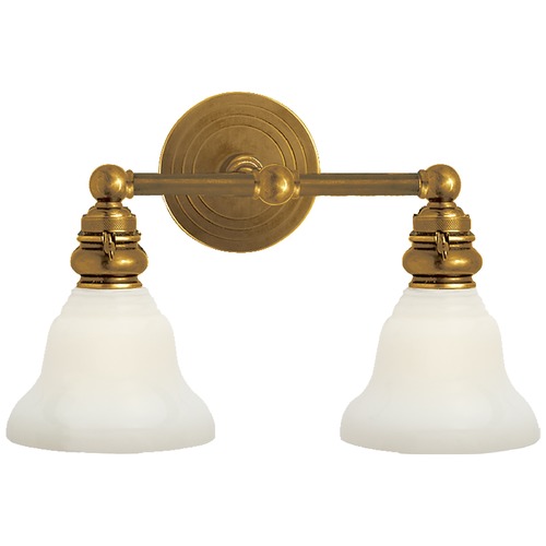 Visual Comfort Signature Collection E.F. Chapman Boston 2-Light in Antique Brass by Visual Comfort Signature SL2932HABSLEGWG