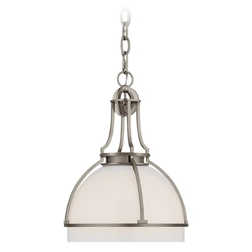 Visual Comfort Signature Collection Chapman & Myers Gracie LED Dome Pendant in Nickel by Visual Comfort Signature CHC5481ANWG