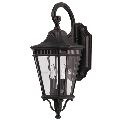 Generation Lighting Outdoor Wall Light with Clear Glass in Grecian Bronze Finish OL5401GBZ