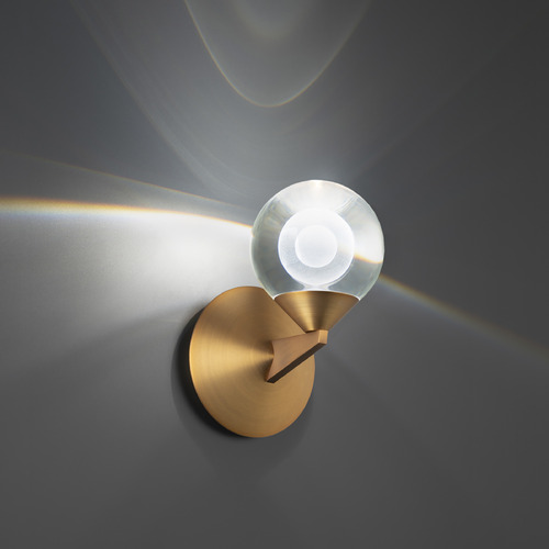 Modern Forms by WAC Lighting Double Bubble Aged Brass LED Sconce by Modern Forms WS-82006-AB