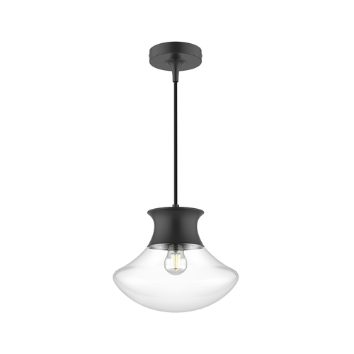 Alora Lighting Marcel Matte Black Pendant Light with Bowl / Dome Shade