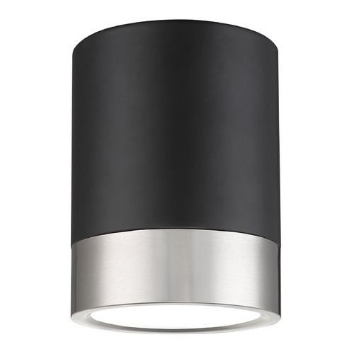Z-Lite Algar Matte Black & Brushed Nickel LED Flushmount Light