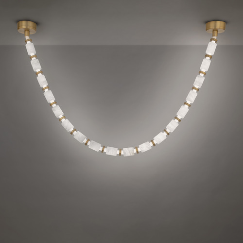 Modern Forms Entice Aged Brass LED Pendant Light with Cylindrical Shade