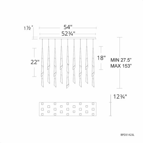 Schonbek Beyond Solitude Antique Nickel LED Multi-Light Pendant