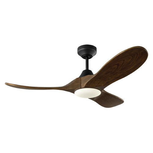 Visual Comfort Fan Collection Maverick Smart 44 LED Midnight Black LED Ceiling Fan with Light