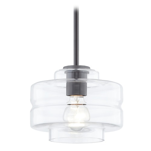 Design Classics Lighting Fest Neuvelle Bronze Mini-Pendant Light with Small Clear Stepped Cylinder Glass 531-220 GL1073-CL