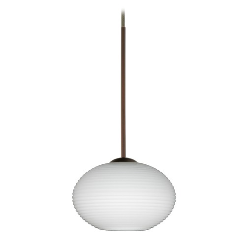 Besa Lighting Besa Lighting Lasso Bronze LED Mini-Pendant Light with Globe Shade 1XT-561207-LED-BR