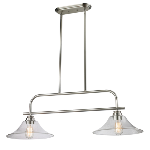 Z-Lite Z-Lite Annora Brushed Nickel Island Light with Bell Shade 428-2B-BN