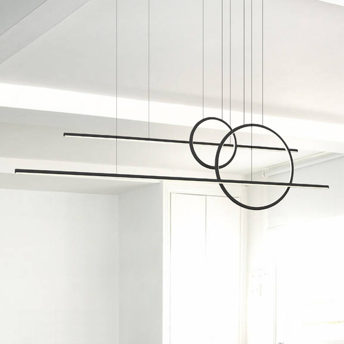 Chute Calypso Black LED Multi-Light Pendant by Kuzco Lighting