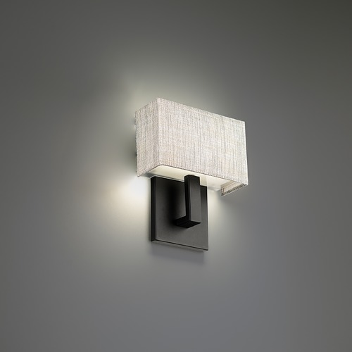 WAC Lighting Manhattan 7-Inch LED Wall Sconce in Black 2700K by WAC Lighting WS-13107-BK