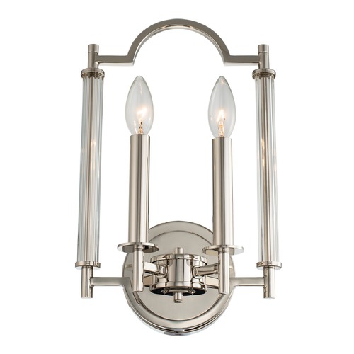 Provence 2-Light ADA Compliant Wall Sconce in Polished Nickel by Kalco Lighting