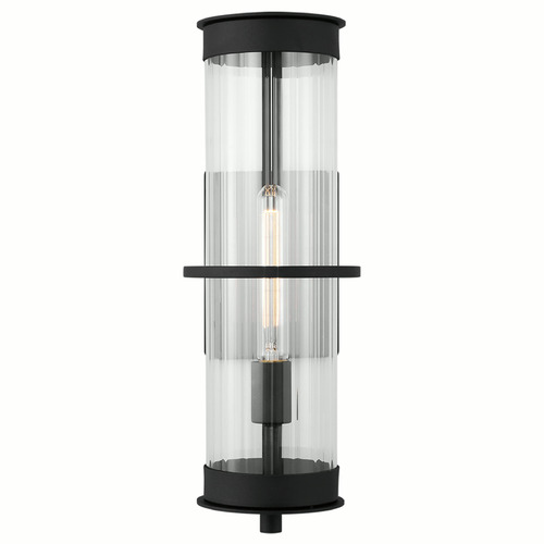 Visual Comfort Studio Collection Alcona Black Outdoor Wall Light