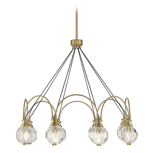 Burnham 8-Light LED Chandelier in Warm Brass by Savoy House