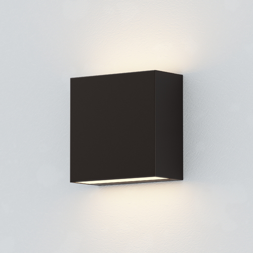 ET2 Lighting Cubed 5.50-Inch 2-Light LED Outdoor Sconce in Black by ET2 Lighting E23224-BK
