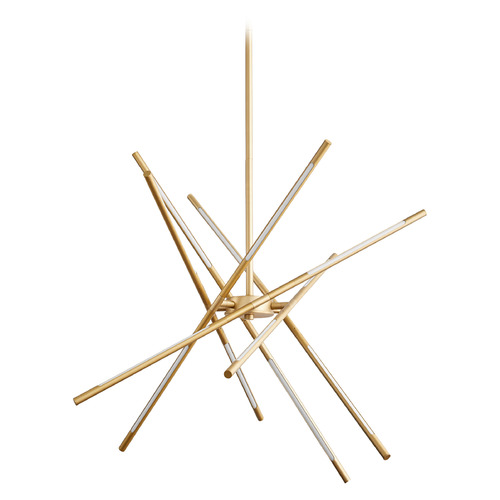 Oxygen Palillos Aged Brass LED Pendant Light