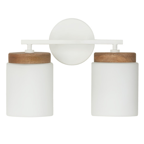 Capital Lighting Liam Light Wood and White Bathroom Light