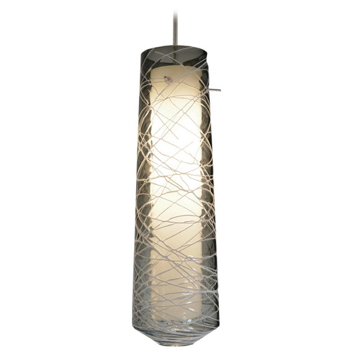 Afx Lighting Spun Satin Nickel LED Mini-Pendant Light with Cylindrical Shade