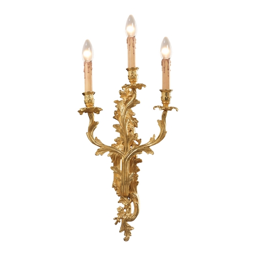 French Gold Sconce by Metropolitan Lighting
